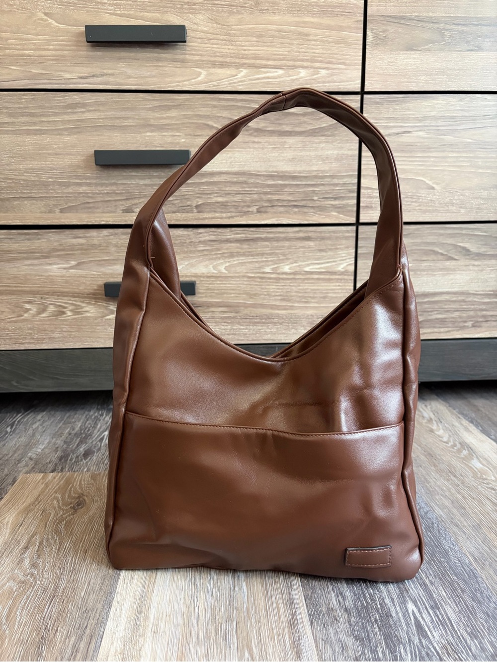 Amazon Brown Shoulder Bag with Front Pocket